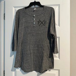 Flag Nor Fail Men's Gray Henley Tee